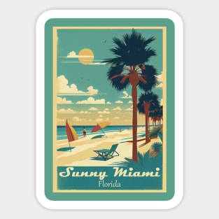 Sunny Miami, Florida Sticker